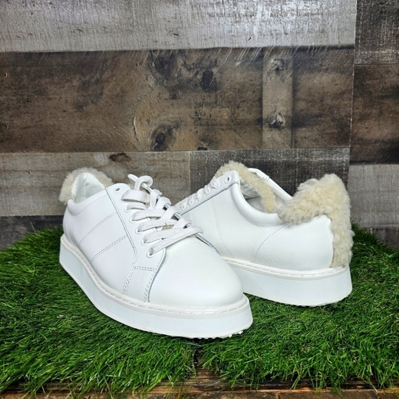 Lauren Ralph Lauren Shoes - LAUREN RALPH LAUREN Angeline Leather Sneakers With Sherpa Size 11